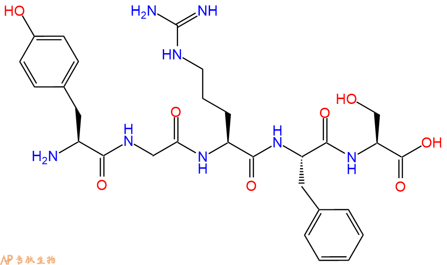 专肽生物产品五肽Tyr-Gly-Arg-Phe-Ser286458-87-5