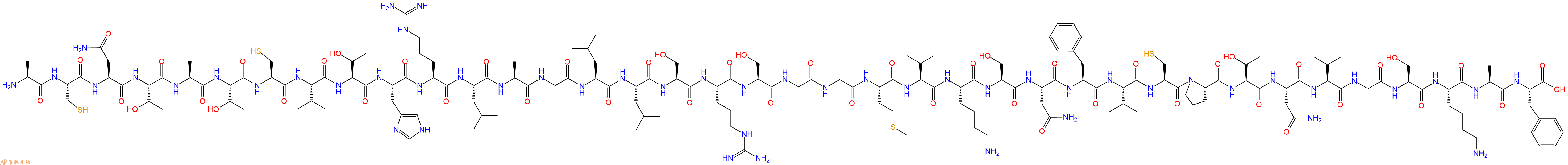 专肽生物产品Ala-Cys-Asn-Thr-Ala-Thr-Cys-Val-Thr-His-Arg-Leu-Al