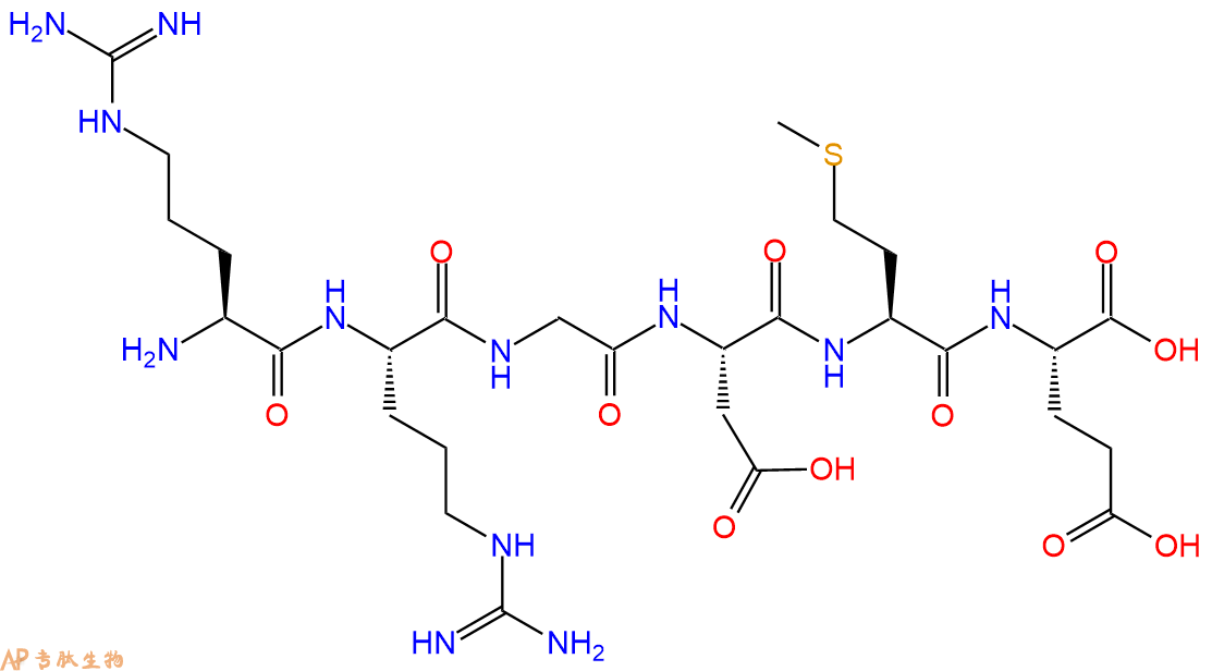 专肽生物产品六肽Arg-Arg-Gly-Asp-Met-Glu328946-37-8