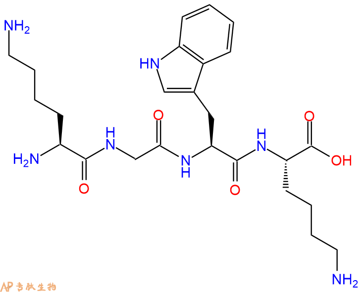 专肽生物产品四肽Lys-Gly-Trp-Lys80496-38-4
