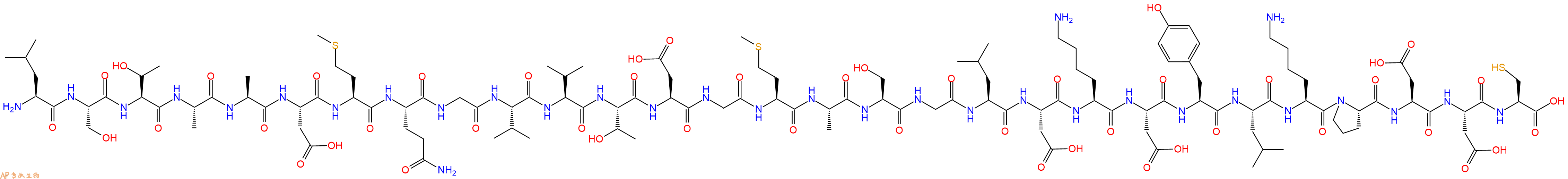 专肽生物产品Leu-Ser-Thr-Ala-Ala-Asp-Met-Gln-Gly-Val-Val-Thr-As