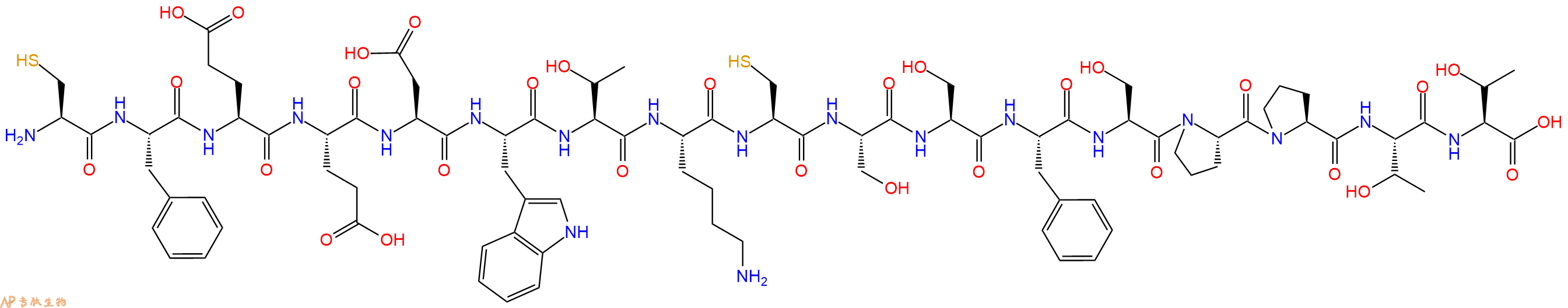 专肽生物产品十七肽CFEEDWTKCSSFSPPTT