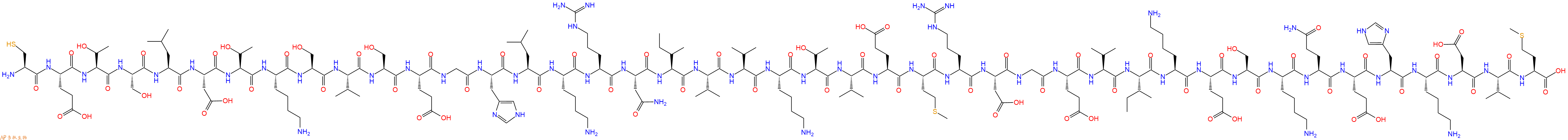 专肽生物产品Cys-Glu-Thr-Ser-Leu-Asp-Thr-Lys-Ser-Val-Ser-Glu-Gl