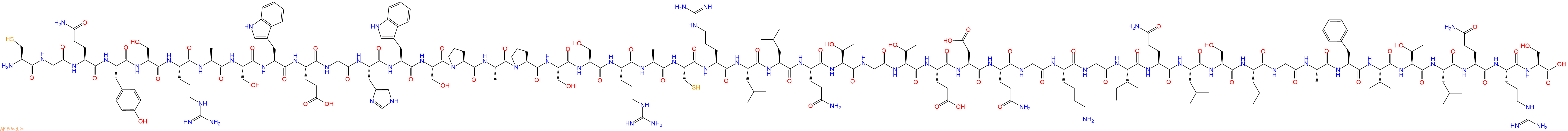 专肽生物产品Cys-Gly-Gln-Tyr-Ser-Arg-Ala-Ser-Trp-Glu-Gly-His-Tr
