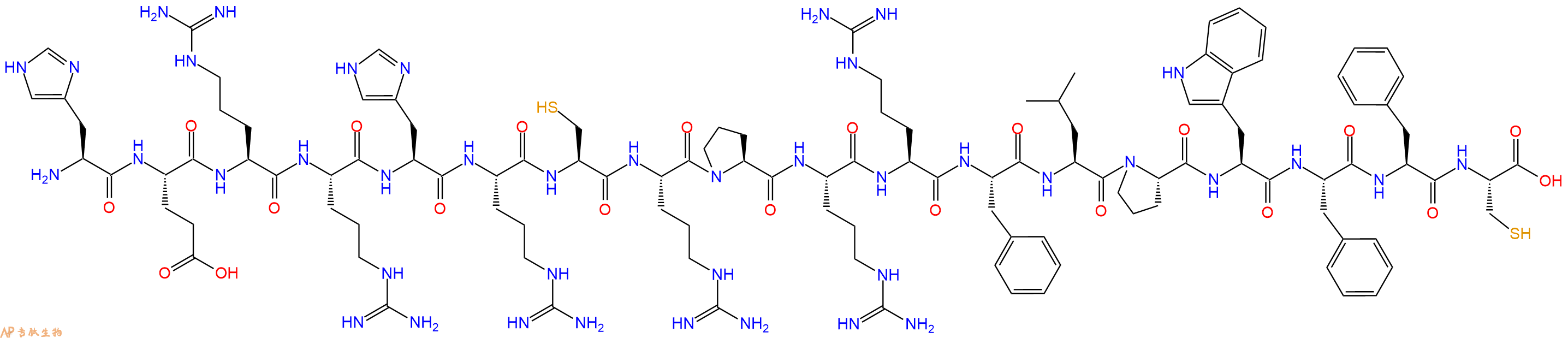 专肽生物产品十八肽HERRHRCRPRRFLPWFFC