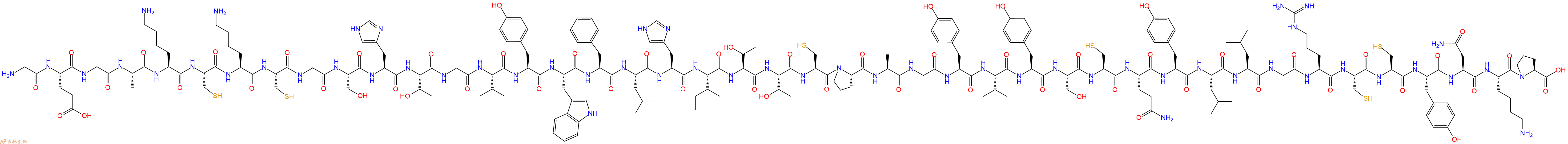 专肽生物产品Gly-Glu-Gly-Ala-Lys-Cys-Lys-Cys-Gly-Ser-His-Thr-Gl
