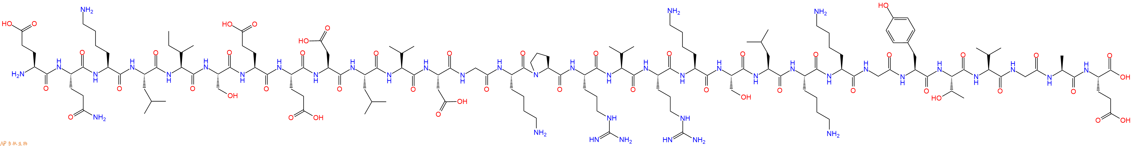 专肽生物产品Glu-Gln-Lys-Leu-Ile-Ser-Glu-Glu-Asp-Leu-Val-Asp-Gl
