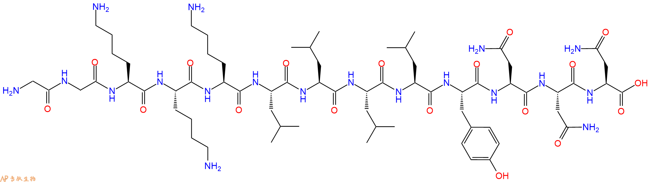 专肽生物产品十三肽GGKKKLLLLYNNN