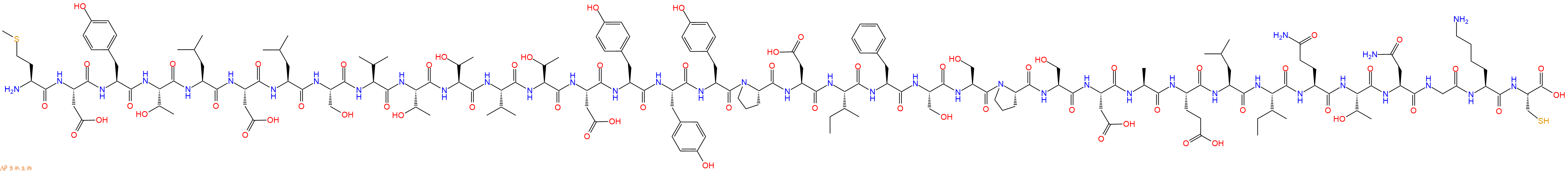 专肽生物产品Met-Asp-Tyr-Thr-Leu-Asp-Leu-Ser-Val-Thr-Thr-Val-Th