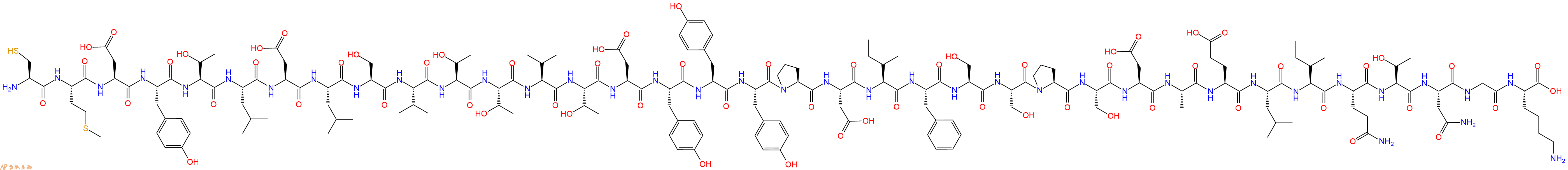 专肽生物产品Cys-Met-Asp-Tyr-Thr-Leu-Asp-Leu-Ser-Val-Thr-Thr-Va