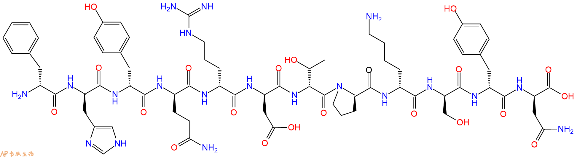 专肽生物产品DPhe-DHis-DTyr-DGln-DArg-DAsp-DThr-DPro-DLys-DSer-