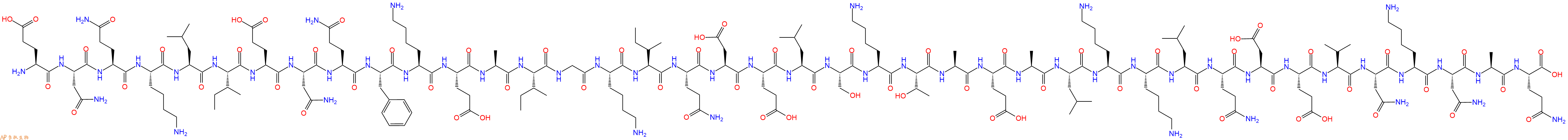 专肽生物产品Glu-Asn-Gln-Lys-Leu-Ile-Glu-Asn-Gln-Phe-Lys-Gl