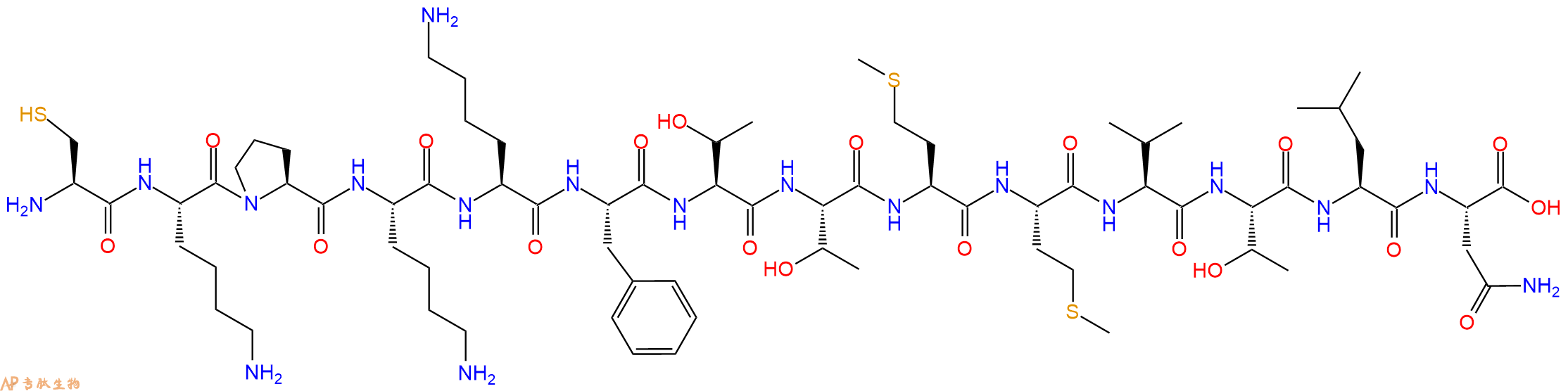 专肽生物产品十四肽CKPKKFTTMMVTLN