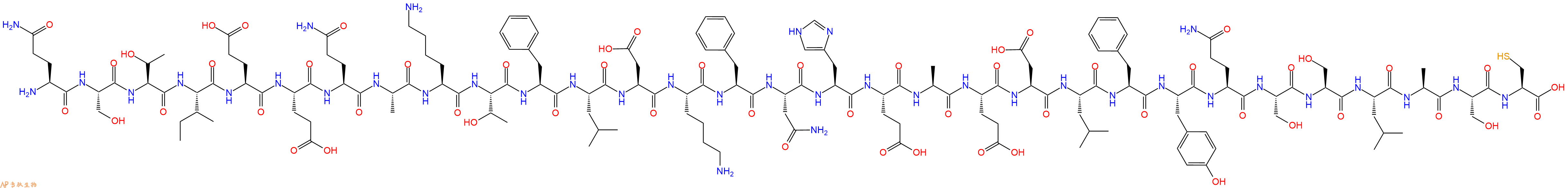 专肽生物产品Gln-Ser-Thr-Ile-Glu-Glu-Gln-Ala-Lys-Thr-Phe-Leu-As