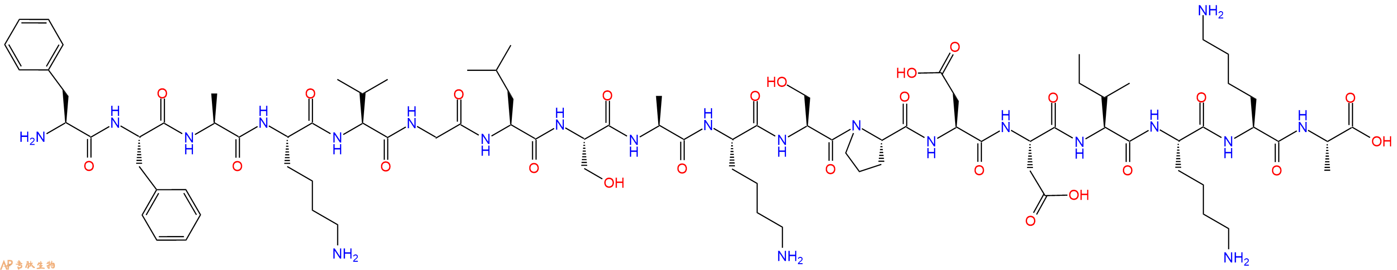 专肽生物产品十八肽FFAKVGLSAKSPDDIKKA