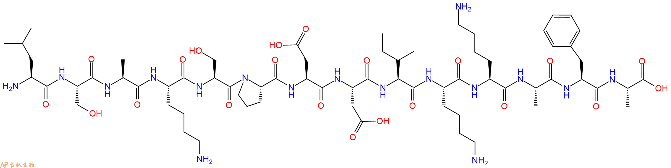 专肽生物产品十四肽LSAKSPDDIKKAFA
