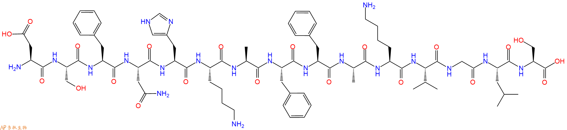 专肽生物产品十五肽DSFNHKAFFAKVGLS