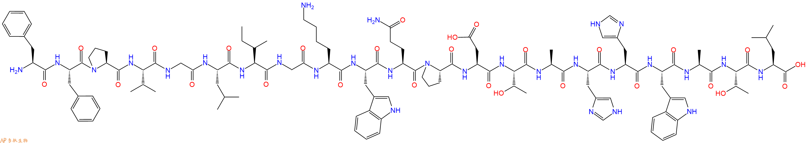 专肽生物产品二十一肽FFPVGLIGKWQPDTAHHWATL
