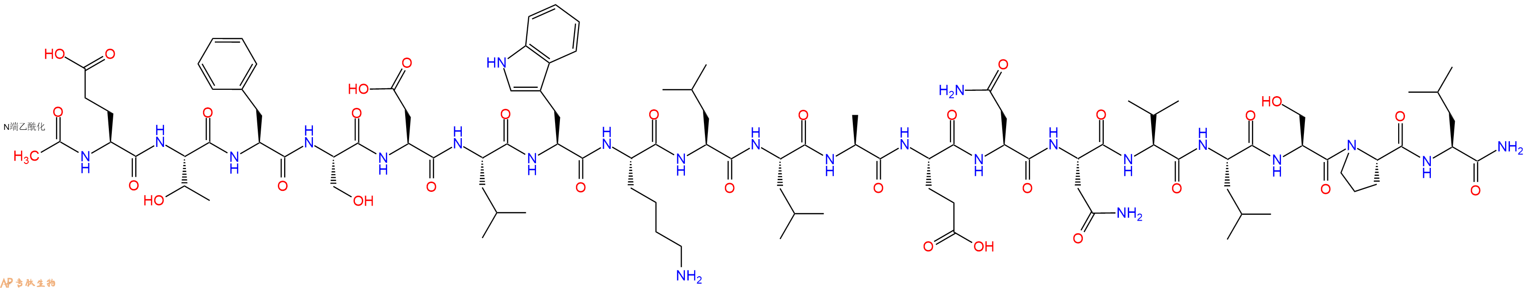 专肽生物产品十九肽Ac-ETFSDLWKLLAENNVLSPL-NH2