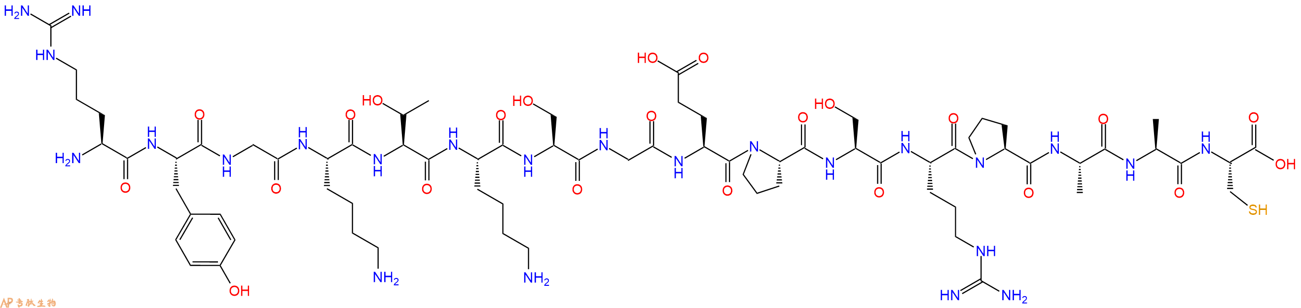 专肽生物产品十六肽RYGKTKSGEPSRPAAC