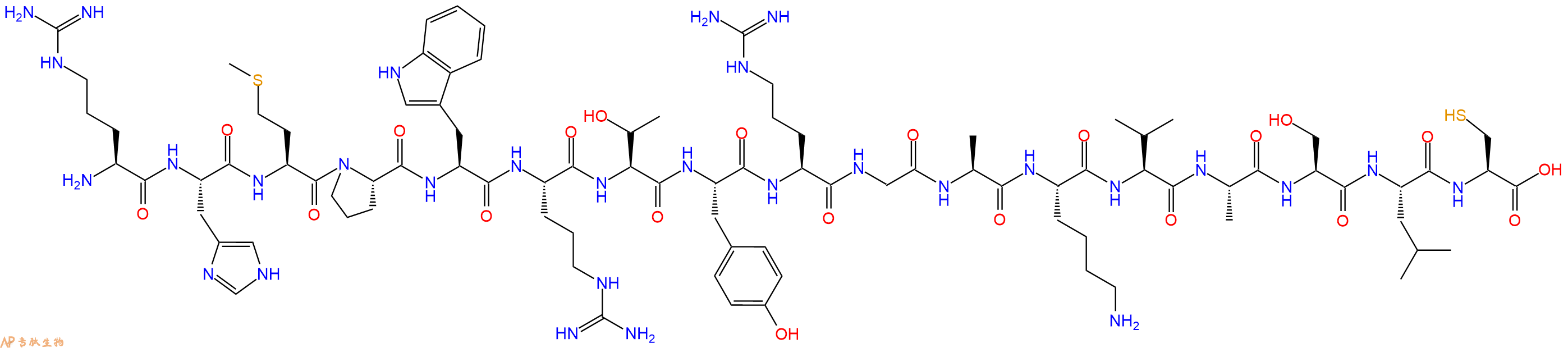 专肽生物产品十七肽RHMPWRTYRGAKVASLC