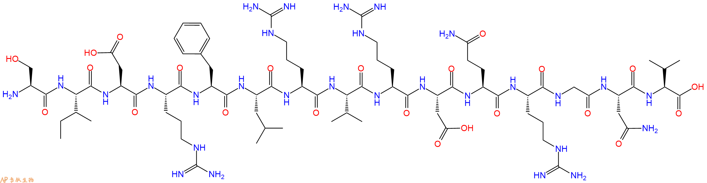专肽生物产品十五肽SIDRFLRVRDQRGNV