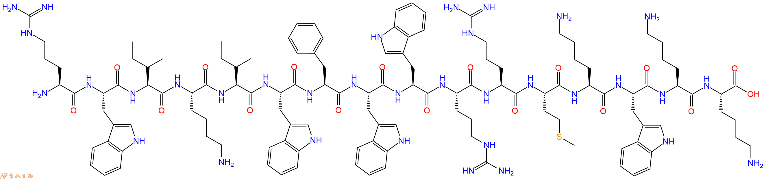 专肽生物产品十六肽RWIKIWFWWRRMKWKK