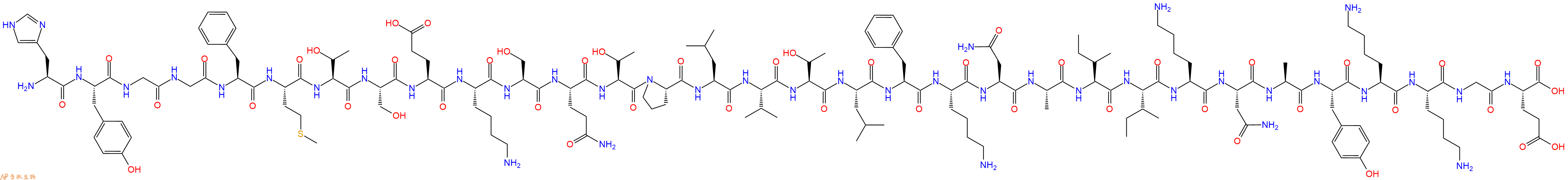 专肽生物产品His-Tyr-Gly-Gly-Phe-Met-Thr-Ser-Glu-Lys-Ser-Gln-Th