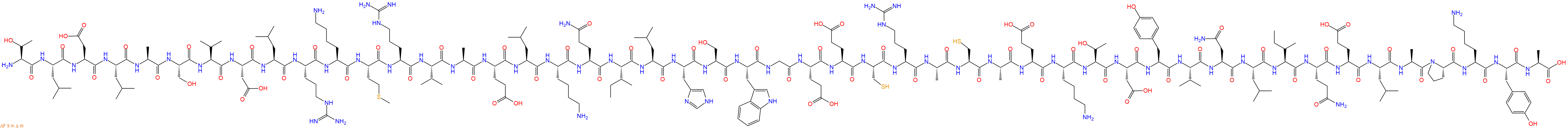 专肽生物产品Thr-Leu-Asp-Leu-Ala-Ser-Val-Asp-Leu-Arg-Lys-Met-Ar