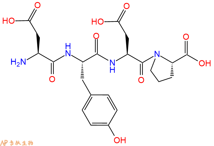 专肽生物产品四肽Asp-Tyr-Asp-Pro