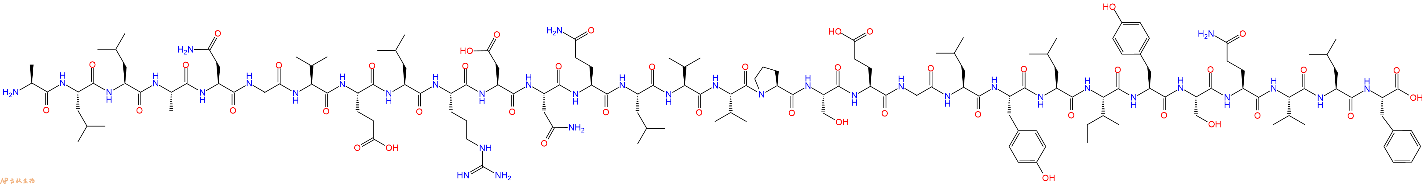 专肽生物产品Ala-Leu-Leu-Ala-Asn-Gly-Val-Glu-Leu-Arg-Asp-Asn-Gl