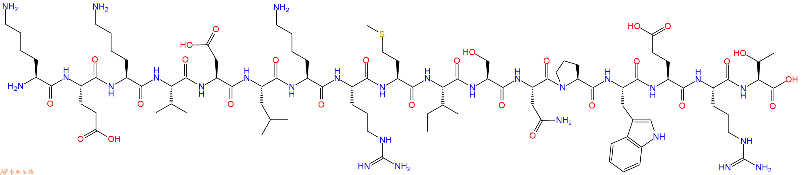 专肽生物产品十七肽KEKVDLKRMISNPWERT