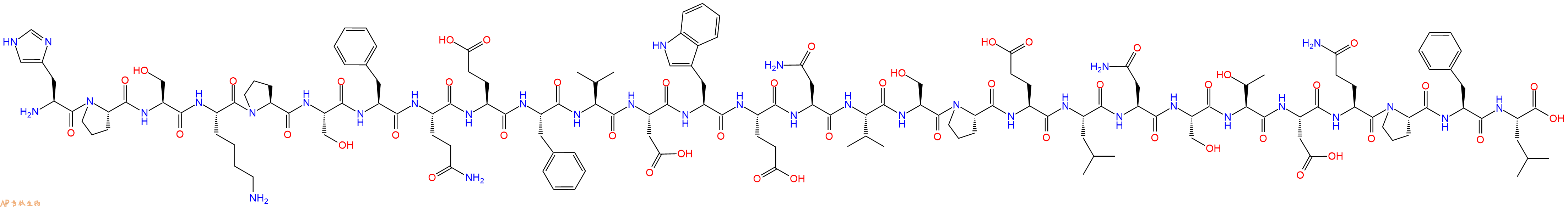 专肽生物产品His-Pro-Ser-Lys-Pro-Ser-Phe-Gln-Glu-Phe-Val-Asp-Tr