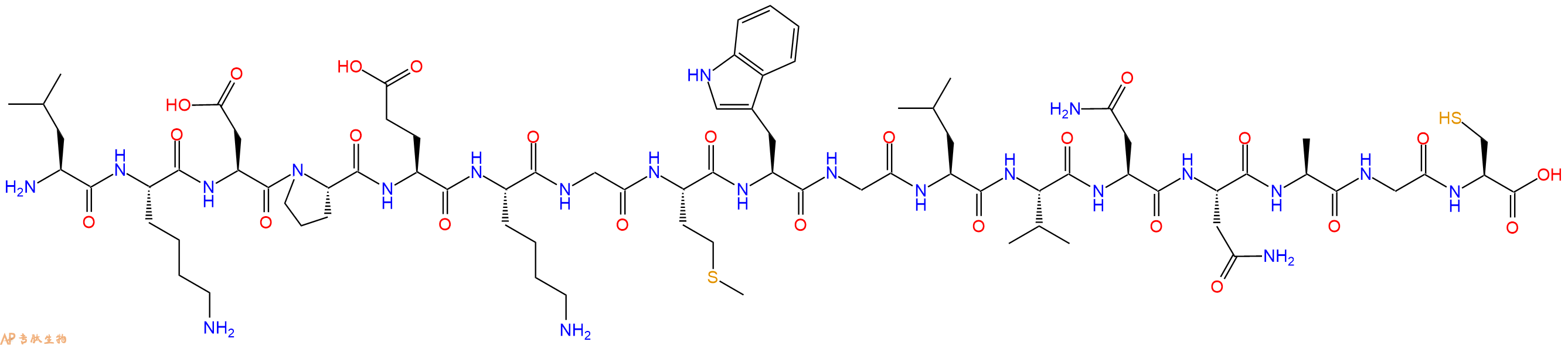 专肽生物产品十七肽LKDPEKGMWGLVNNAGC