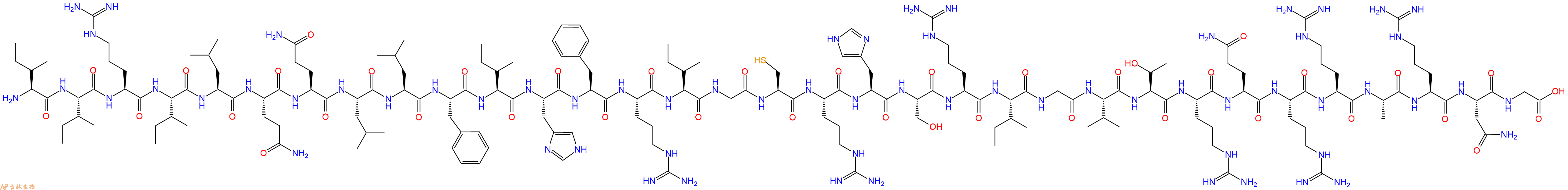 专肽生物产品Ile-Ile-Arg-Ile-Leu-Gln-Gln-Leu-Leu-Phe-Ile-His-Ph
