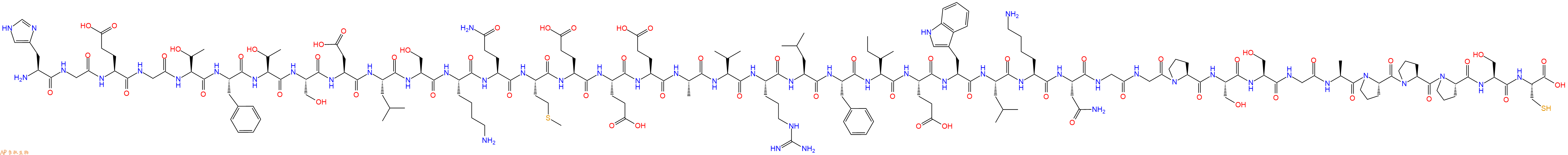 专肽生物产品His-Gly-Glu-Gly-Thr-Phe-Thr-Ser-Asp-Leu-Ser-Lys-Gl
