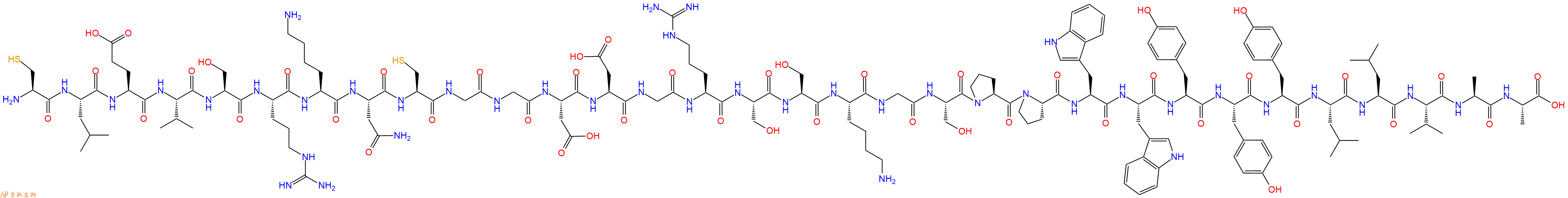 专肽生物产品Cys-Leu-Glu-Val-Ser-Arg-Lys-Asn-Cys-Gly-Gly-Asp-As