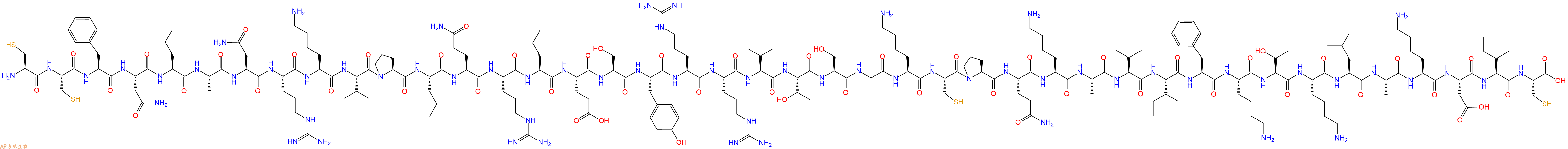 专肽生物产品Cys-Cys-Phe-Asn-Leu-Ala-Asn-Arg-Lys-Ile-Pro-Leu-Gl