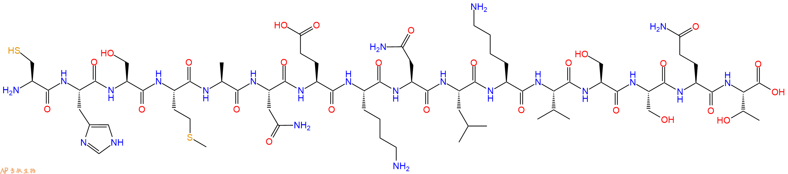 专肽生物产品十六肽CHSMANEKNLKVSSQT