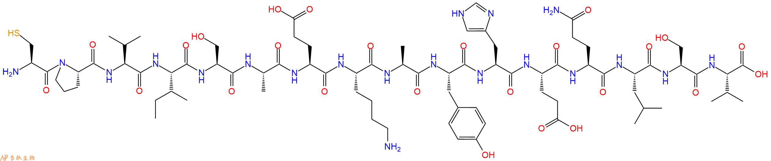 专肽生物产品十六肽CPVISAEKAYHEQLSV