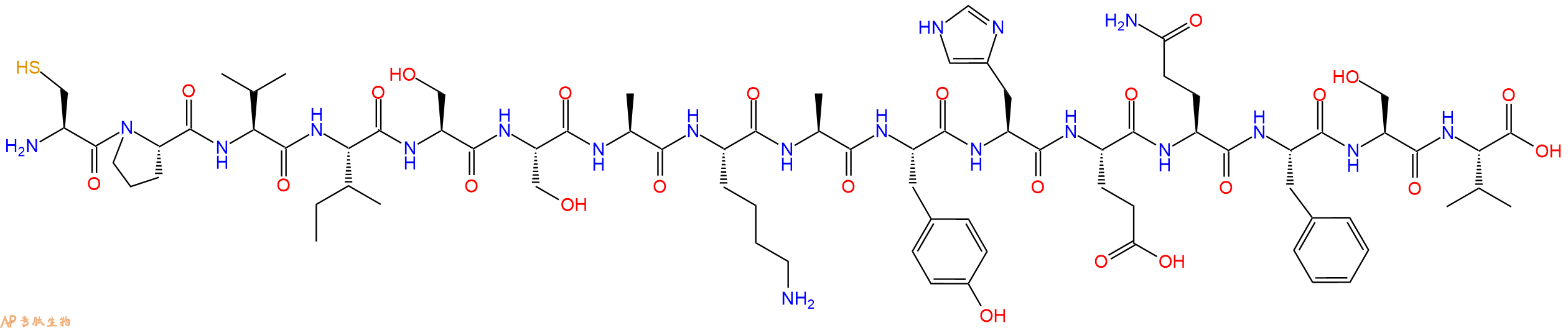 专肽生物产品十六肽CPVISSAKAYHEQFSV
