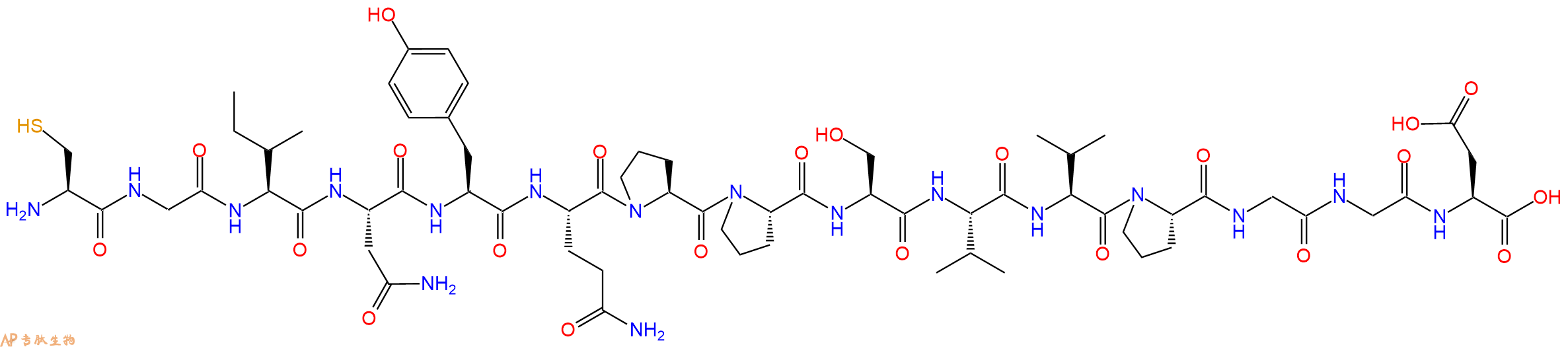 专肽生物产品十五肽CGINYQPPSVVPGGD