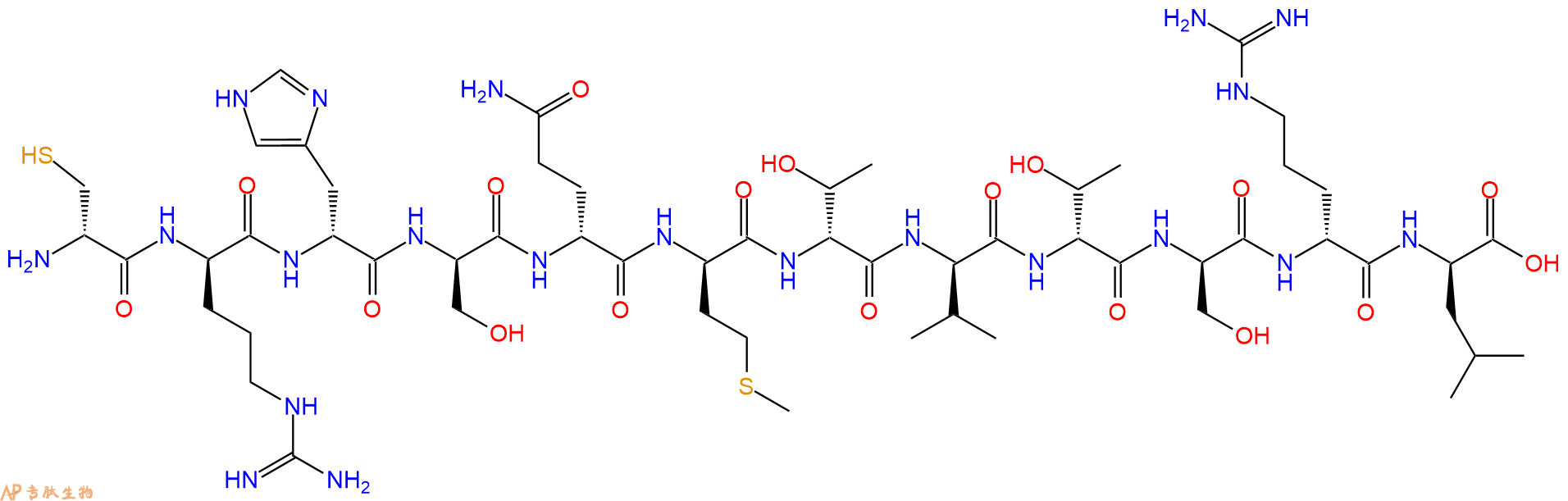 专肽生物产品DCys-DArg-DHis-DSer-DGln-DMet-DThr-DVal-DThr-DSer-