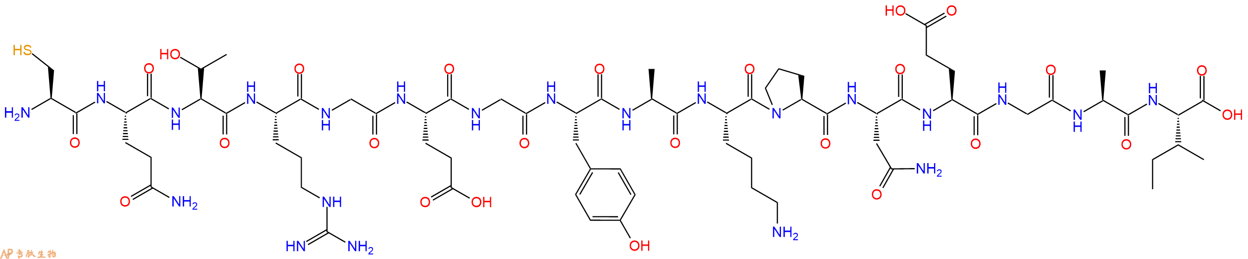 专肽生物产品十六肽CQTRGEGYAKPNEGAI