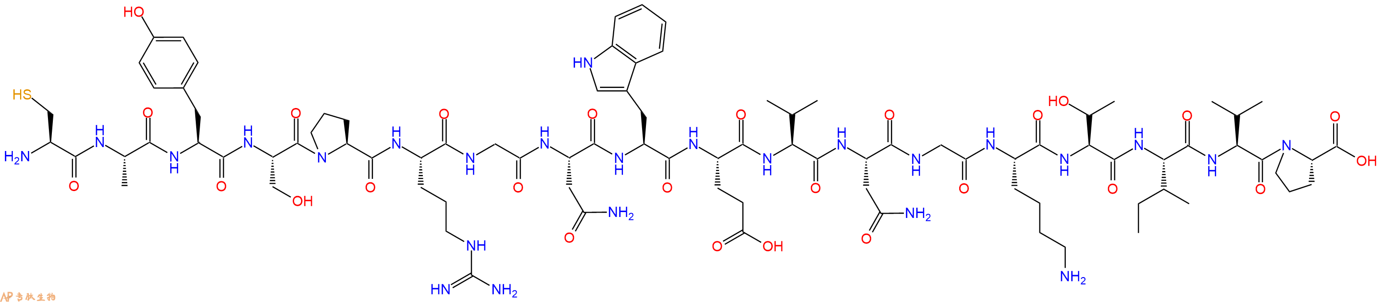 专肽生物产品十八肽CAYSPRGNWEVNGKTIVP