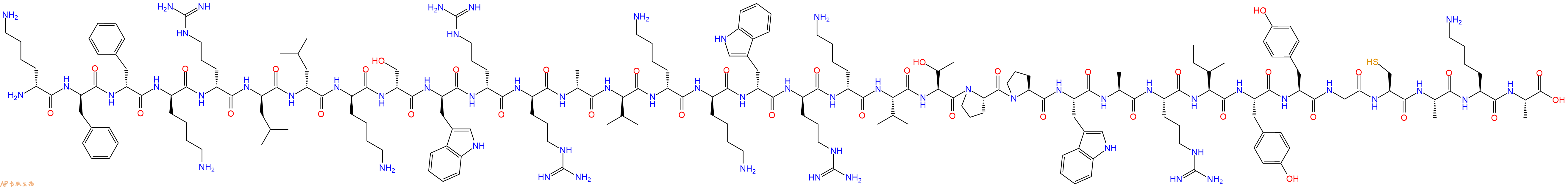 专肽生物产品DLys-DPhe-DPhe-DLys-DArg-DLeu-DLeu-DLys-DSer-DTrp-