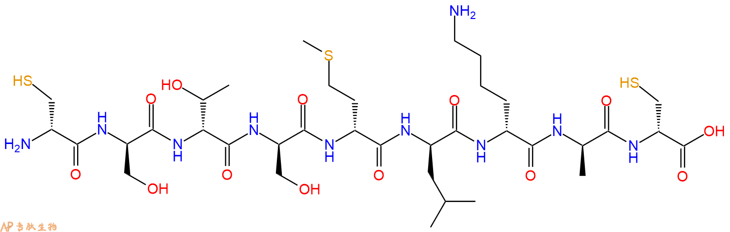 专肽生物产品DCys-DSer-DThr-DSer-DMet-DLeu-DLys-DAla-DCys-C