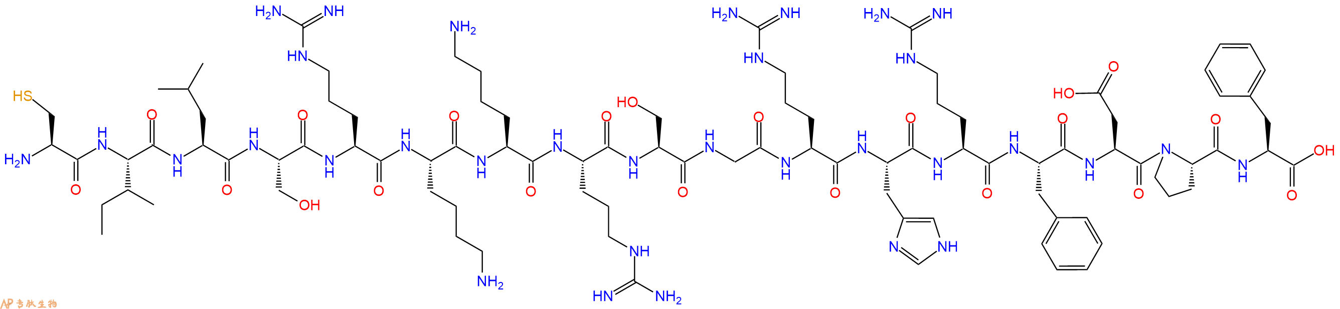 专肽生物产品十七肽CILSRKKRSGRHRFDPF