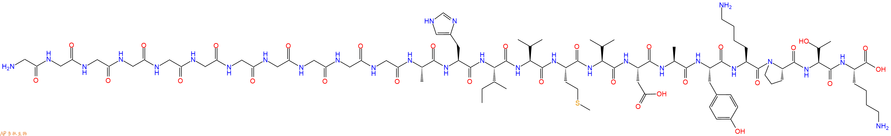 专肽生物产品二十四肽GGGGGGGGGGGAHIVMVDAYKPTK