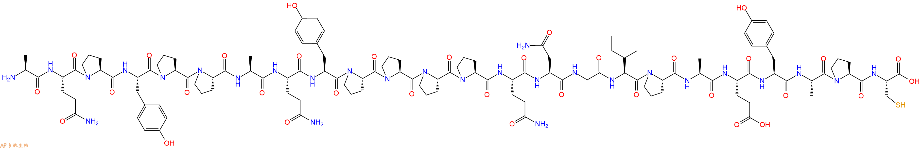 专肽生物产品二十四肽AQPYPPAQYPPPPQNGIPAEYAPC